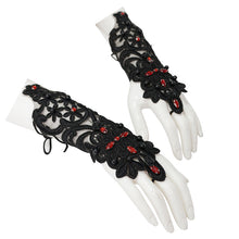 Load image into Gallery viewer, GE019 Gothic flower-shaped sleeves with diamonds
