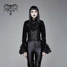 Load image into Gallery viewer, CT13301 gothic Lotus leaf corsage false two-piece women Gothic swallow-tailed coats
