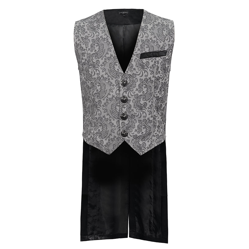 WT06901 gothic men's vest with tail