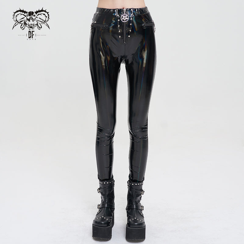 PT167 Punk fantasy color super elastic women's trousers