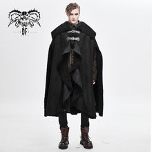 Load image into Gallery viewer, CA016 punk open arms men winter fur big cloak with loops
