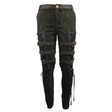 Load image into Gallery viewer, PT091 Steampunk multi-loops embroider lace up legs men trousers
