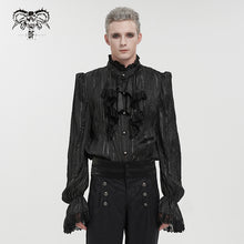 Load image into Gallery viewer, SHT092 Pleated Rubberized Gothic Men&#39;s Shirt

