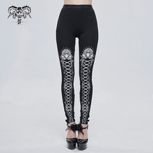 Load image into Gallery viewer, PT14701 White lace tie-rope pattern printed leggings
