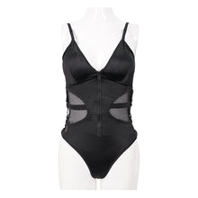 Load image into Gallery viewer, SST013 Waist straps and mesh spliced swimsuit
