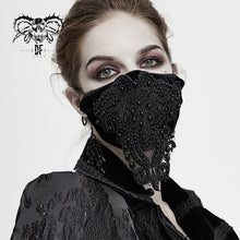 Load image into Gallery viewer, MK019 Gothic black beaded velvet sexy women lace mask
