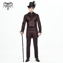 Load image into Gallery viewer, CT17402 wine Gothic men dress coat
