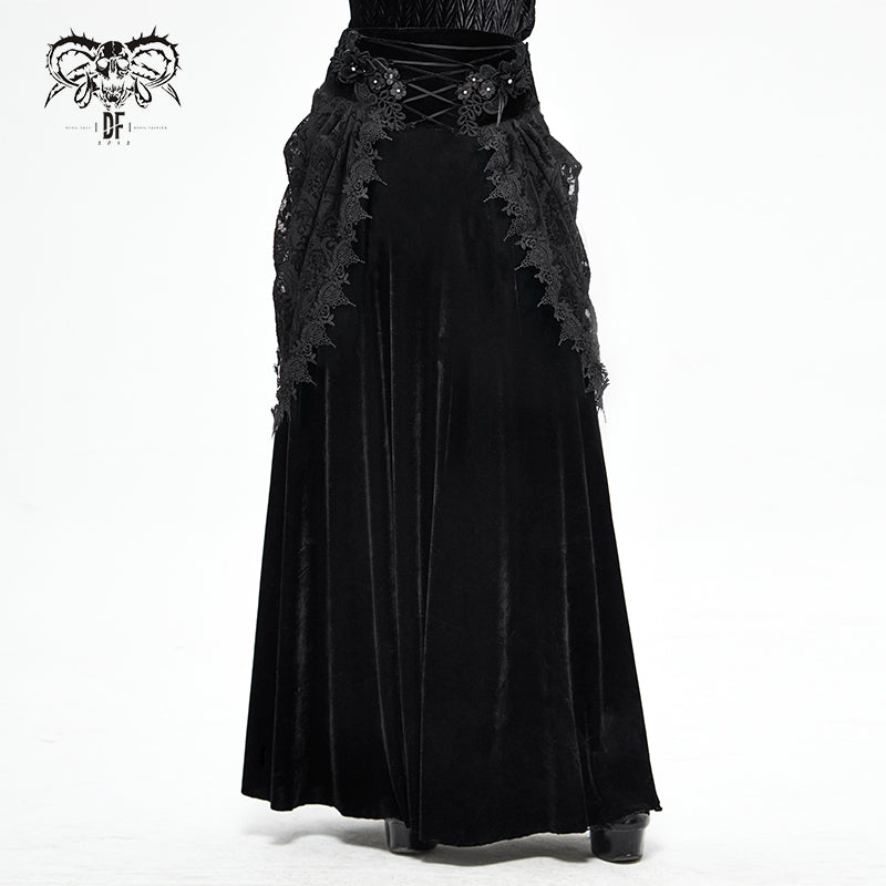 SKT127 Gothic velvet skirt