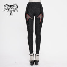 Load image into Gallery viewer, PT124 Gothic laced up sexy women knit black leggings

