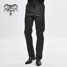 Load image into Gallery viewer, PT116 party dress up fancy costume Gothic patterned men black trousers
