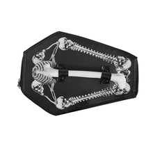 Load image into Gallery viewer, AS133 black Gothic 3D Skull printing leather coffin shoulder bag and handbag
