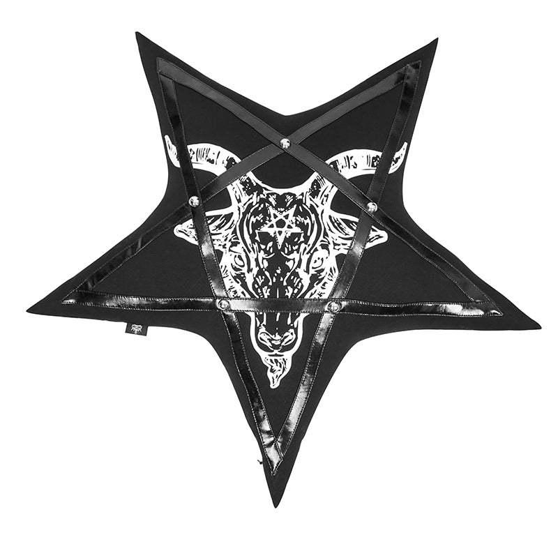 LS004 Baphomet printed pentagram pillow