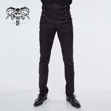 Load image into Gallery viewer, PT095 Gothic wedding men high waist slim fit jacquard western style trousers
