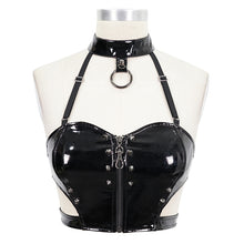 Load image into Gallery viewer, TT154 Punk patent leather sexy tube top
