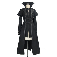 Load image into Gallery viewer, CT043 punk women fake two pieces game style woollen coats
