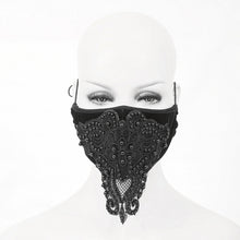 Load image into Gallery viewer, MK019 Gothic black beaded velvet sexy women lace mask
