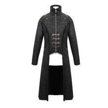 Load image into Gallery viewer, CT150 short front and long back punk fur warm men coat with detachable cape collar
