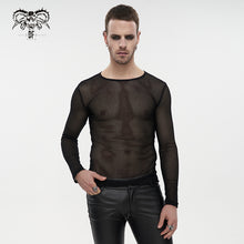 Load image into Gallery viewer, TT19801 Diamond-shaped net basic style long sleeves men t-shirts
