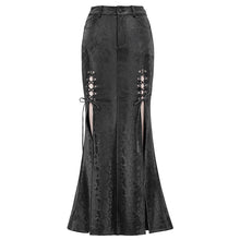 Load image into Gallery viewer, SKT124 Snakeskin pattern symmetrical slit skirt
