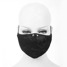 Load image into Gallery viewer, MK026 Punk skeleton printed mesh unisex nailed cotton mask

