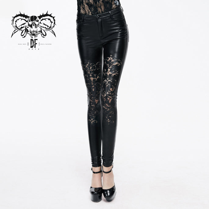 PT065 Gothic daily life sexy women leather leggings