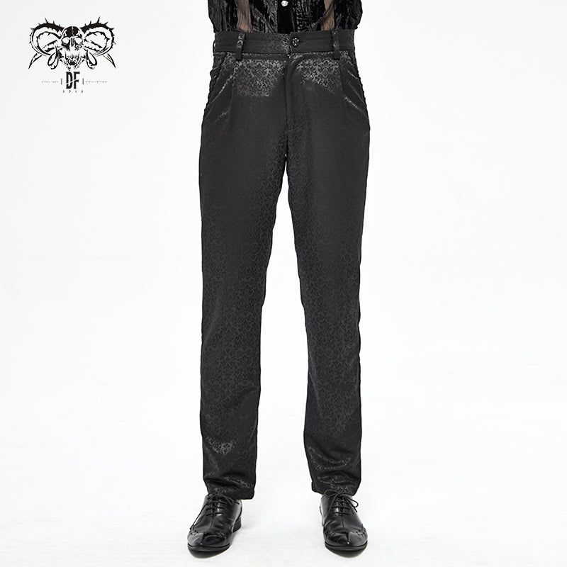 PT145 Gothic men basic style jacquard trousers