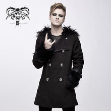 Load image into Gallery viewer, CT129 winter men cape collar punk long coat with fur
