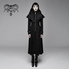 Load image into Gallery viewer, CT135 big shawl collar hand embroidered women zipper up gothic long coat
