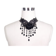 Load image into Gallery viewer, AS002 Devil fashion accessory sexy ladies gothic rose beads pendant lace necklace
