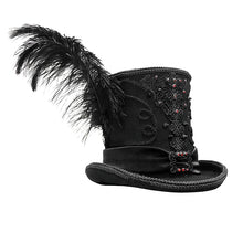 Load image into Gallery viewer, AS069 Gothic gentleman feather high quality spiked woolen top hats
