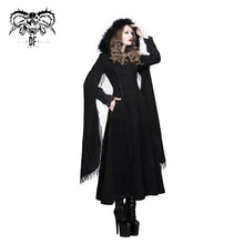 Load image into Gallery viewer, CT02401 hand-embroidered shawl black double-sided tweed women coat
