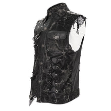Load image into Gallery viewer, WT072 Punk tie-dye hand-painted decadent vest
