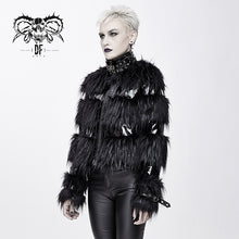 Load image into Gallery viewer, CT128 Devil fashion new style punk fur short cotton jacket for women
