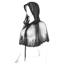 Load image into Gallery viewer, CA022 Lace mesh hooded small cape
