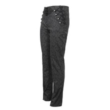 Load image into Gallery viewer, PT116 party dress up fancy costume Gothic patterned men black trousers
