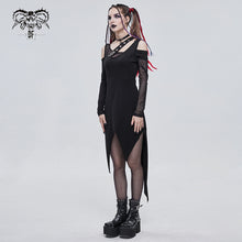 Load image into Gallery viewer, SKT132 Punk asymmetrical faked metal ghost hand dress
