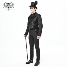 Load image into Gallery viewer, CT17401 black Gothic men dress coat
