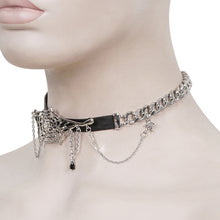Load image into Gallery viewer, AS136 punk women adjustable chain Spider web metal asymmetric choker
