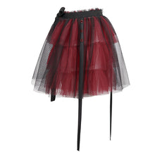 Load image into Gallery viewer, SKT147 Punk Rock Black and Red One Piece Women&#39;s Skirt
