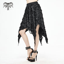 Load image into Gallery viewer, SKT130 Dark tattered sharp hem skirt
