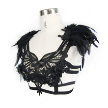 Load image into Gallery viewer, EAS003 Feathers detachable 3D flowers sexy lingerie ladies accessories with fur
