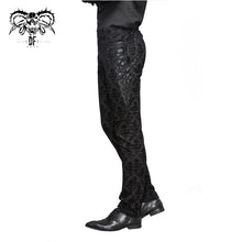 Load image into Gallery viewer, PT042 party wearing court flocking gothic patterned men trousers
