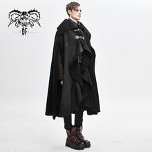 Load image into Gallery viewer, CA016 punk open arms men winter fur big cloak with loops
