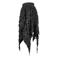 Load image into Gallery viewer, SKT130 Dark tattered sharp hem skirt
