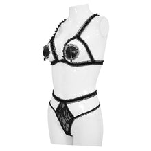 Load image into Gallery viewer, SX004 Hollow out elastic band lace Gothic sexy lingerie suit
