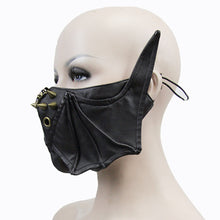 Load image into Gallery viewer, MK016 metal bird skull bat wings unisex punk leather mask
