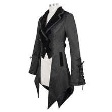 Load image into Gallery viewer, CT17101 Wave pattern black Gothic fake two-piece jacquard coat
