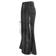 Load image into Gallery viewer, SKT124 Snakeskin pattern symmetrical slit skirt
