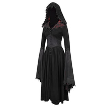 Load image into Gallery viewer, CT070 Gothic pointed hat velveteen floral lady tunic voluminous skirt coats
