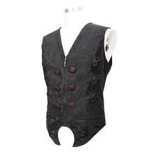 Load image into Gallery viewer, WT05601 dark fringe chinese frog buttons contrast color gothic men short waistcoats
